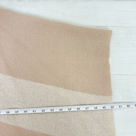 Soia & Kyo Woven Scarfigan Wrap Shawl Poncho One Size Ivory Mauve Fringe Cozy - Picture 11 of 16